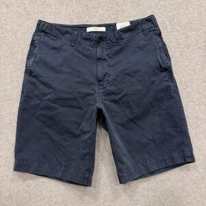 Billy Reid Shorts Mens 32 Navy Blue Clyde Chino